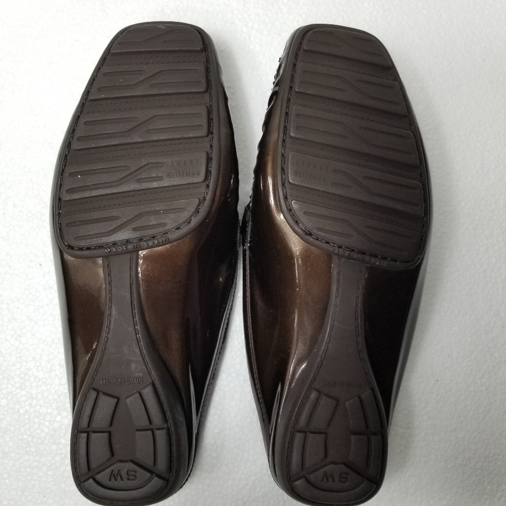 Stuart Weitzman Brown Slide On Flats With Diamond - image 3